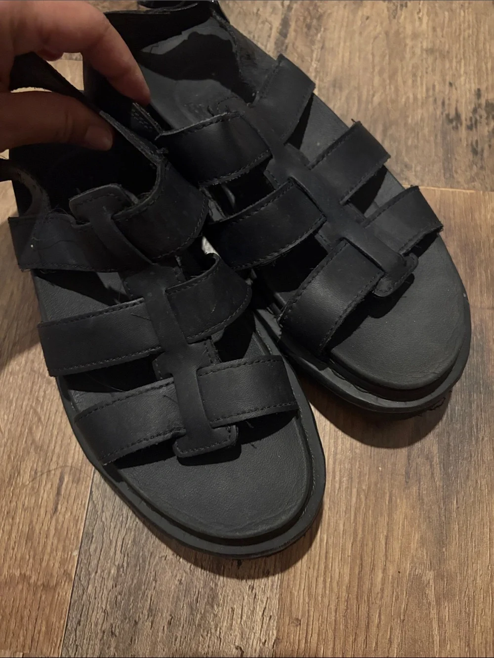 Dr Marten’s Black Strappy  Sandals